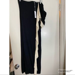 Rachel Pally Veronica Contrast Ruffle Midi Dress